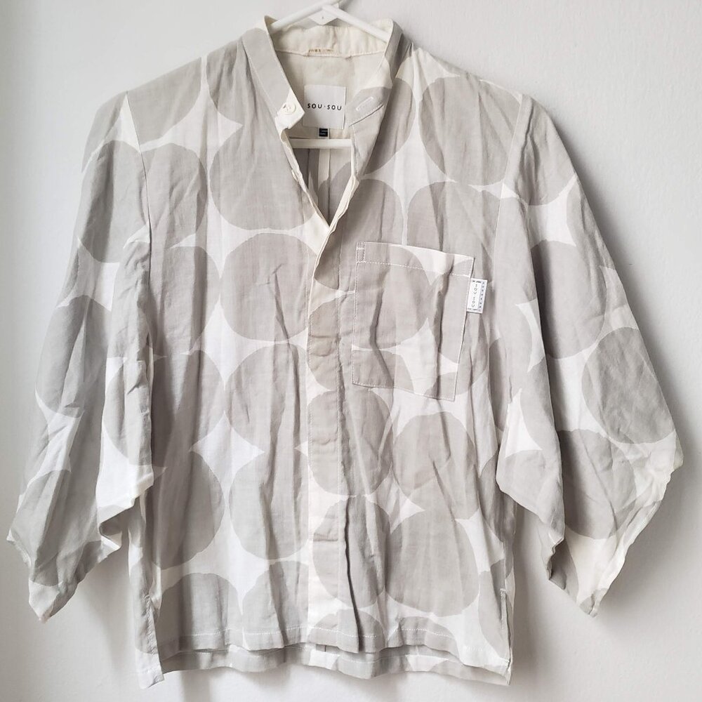 Women's Gray Patterned Blouse